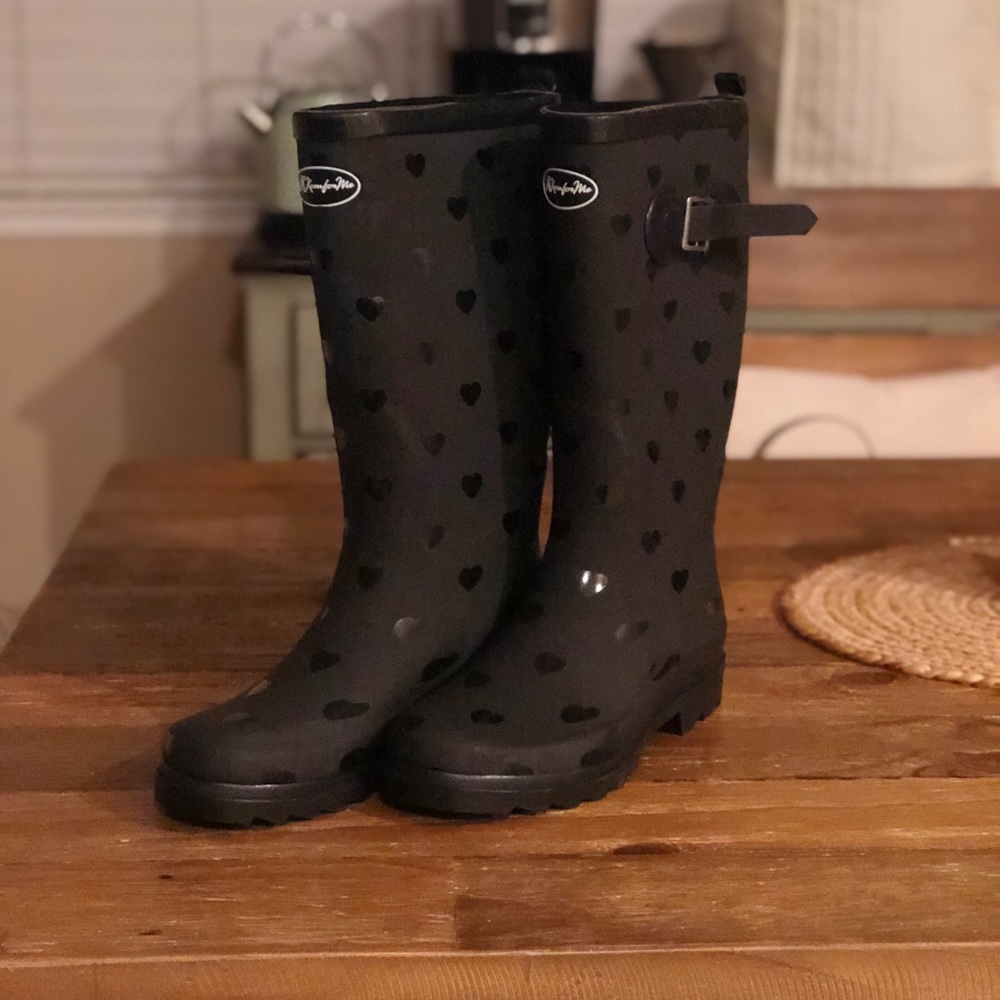 Heart Design Rain Boots